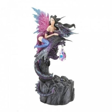 Dragon Crest 10018844 Light Up Fairy & Dragon Figurine Statue